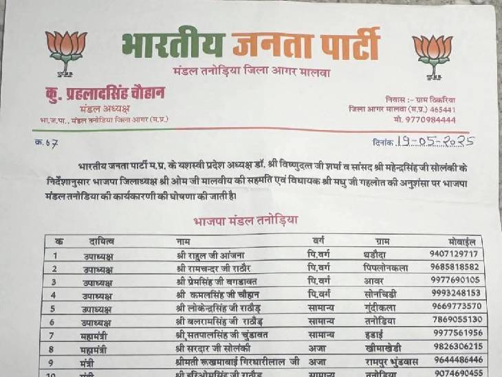 राहुल आंजना को 19 मई 2025 को दिया गया था पद।