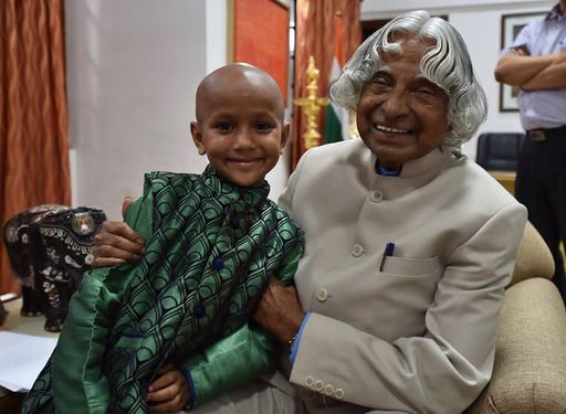 अब्दुल कलाम के साथ अपनी छोटी उम्र में कौटिल्य।