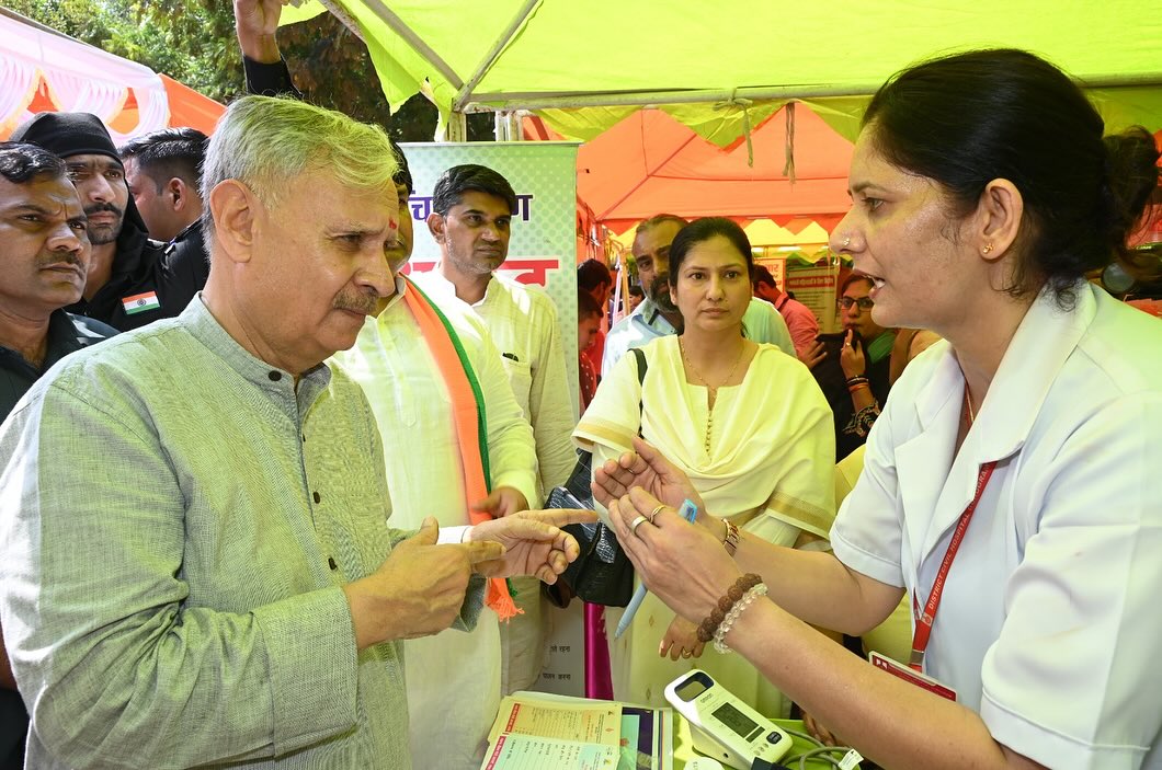 Union Minister Rao Inderjit Singh present at the event held in Gurugram.