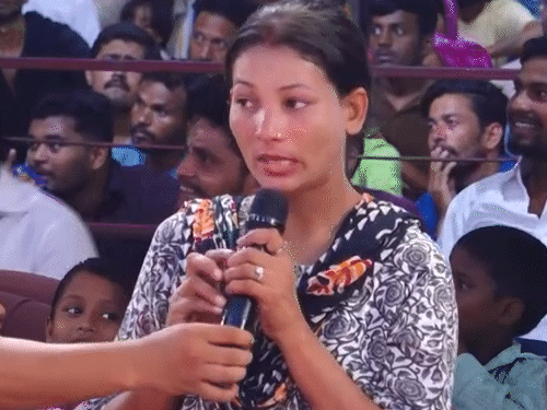 Married woman tells Anirudhacharya in the court.