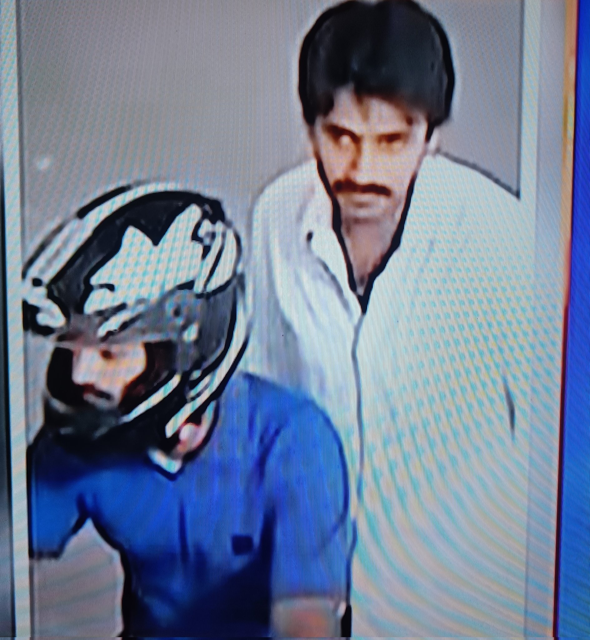 The footage is after firing in Bareilly. It is claimed that Ravindra sitting behind, while Arun in the helmet.