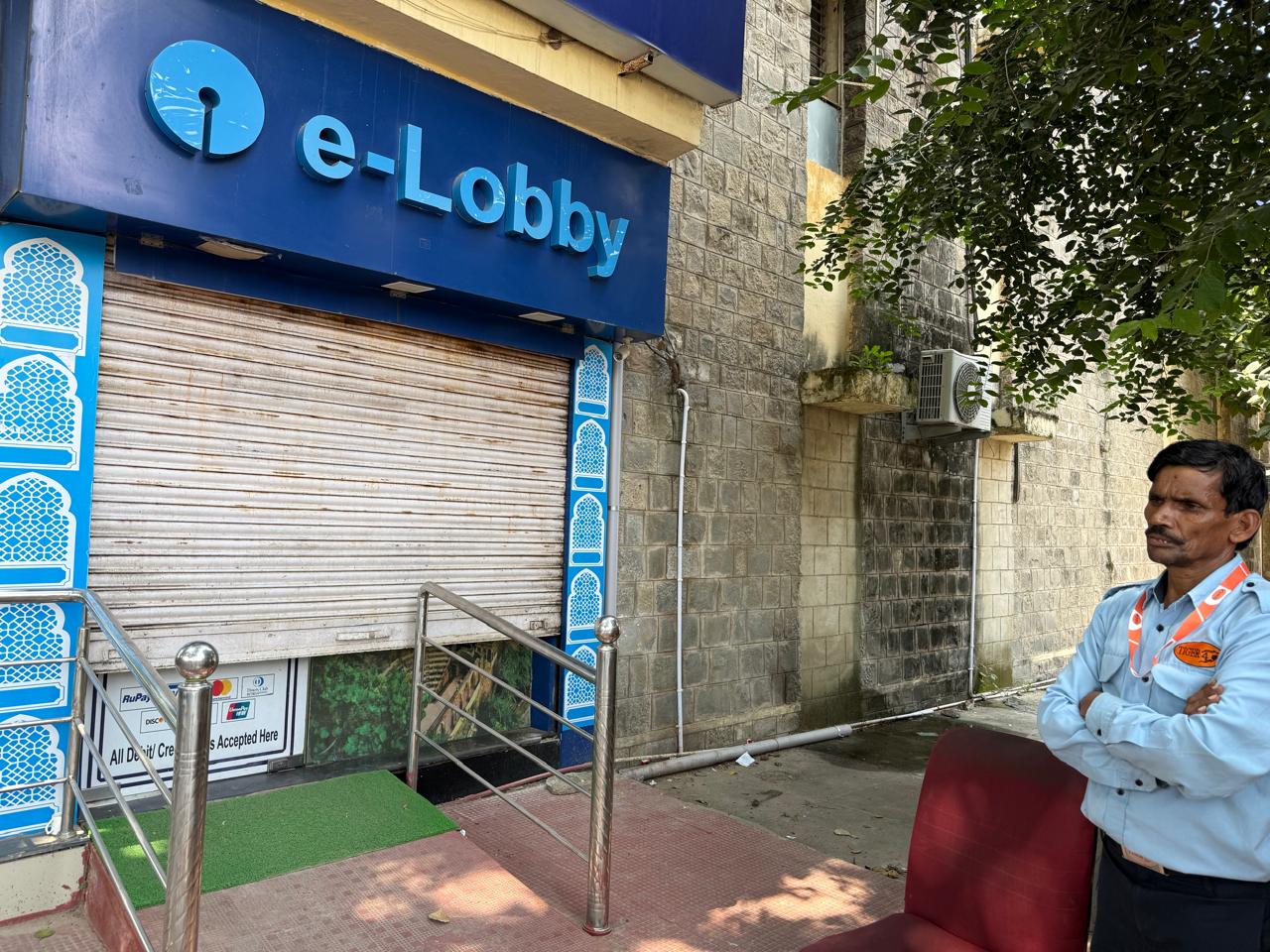 ATMs have also been closed on Thursday.