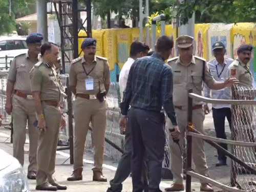 Officers taking stock of roads for PM's road show.