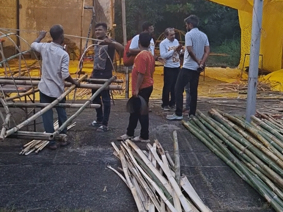 Members of the institution met the producers to make the effigy.