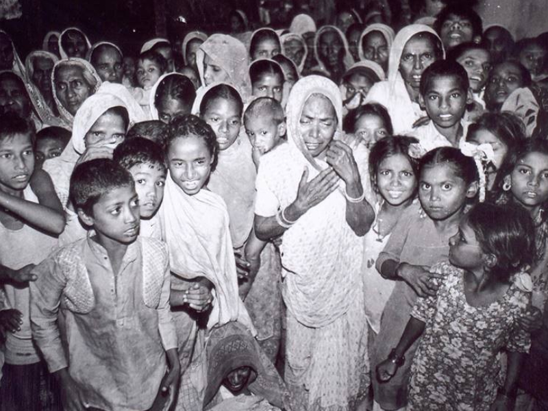 In the year 1989-1990, thousands of Muslims were left homeless after the Bhagalpur riots. They had to live in camps. Express Archive