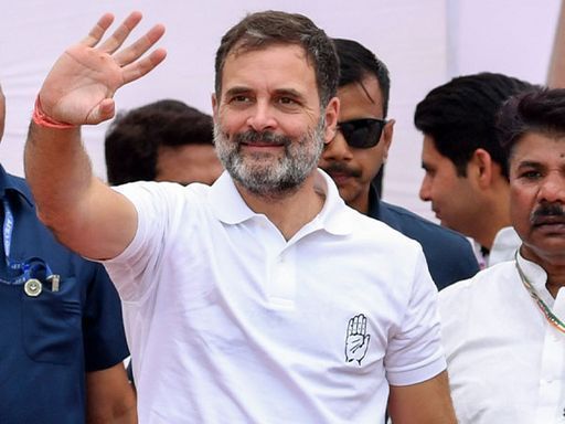 Rahul Gandhi after winning the Rae Bareli seat in the 2024 Lok Sabha elections.