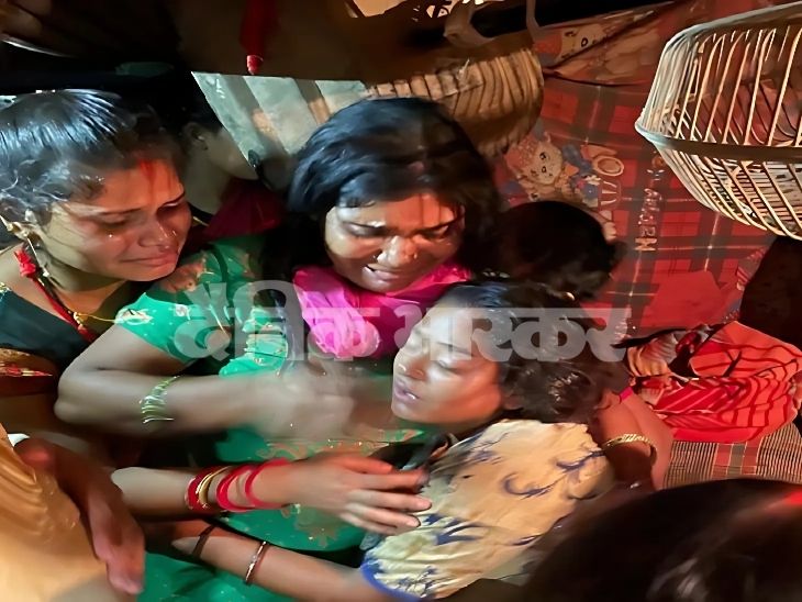 संतोष के परिजन को रो-रोकर बुराहाल।