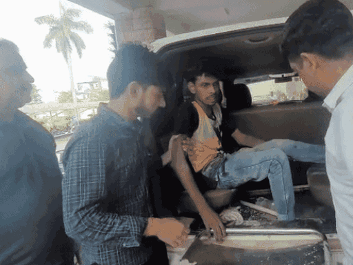 The Sadhaura police arrested Sahil, an accused firing on 14 September. While running, he was injured after falling from the bike.