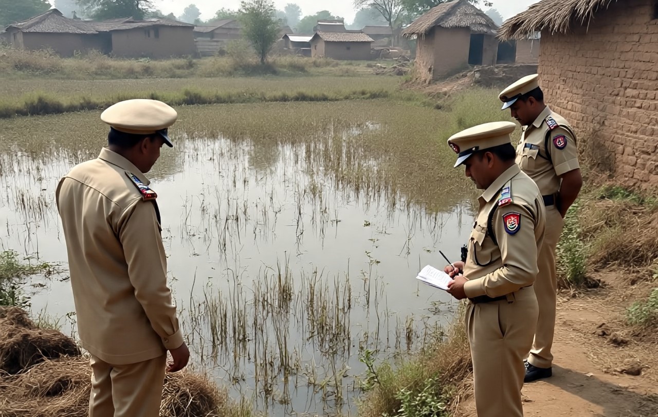 भावसा-कन्दवेली मार्ग पर स्थित तालाब से बच्ची का शव मिला। -फोटो एआई जनरेटेड