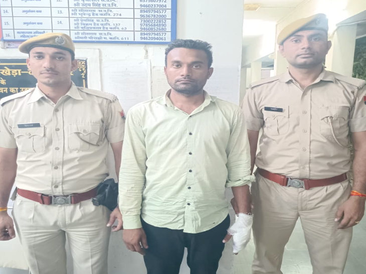बोरखेड़ा थाना पुलिस की गिरफ्त में हत्या का आरोपी पति चंद्र प्रकाश कुशवाहा