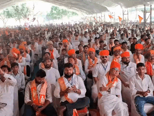 कार्यक्रम में मौजूद रावण राजपूत समाज के लोग