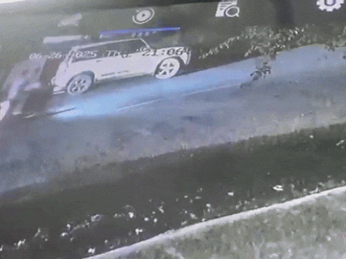 CCTV footage of Jaggu's mother during the murder of Jaggu's mother in which the accused is seen firing.