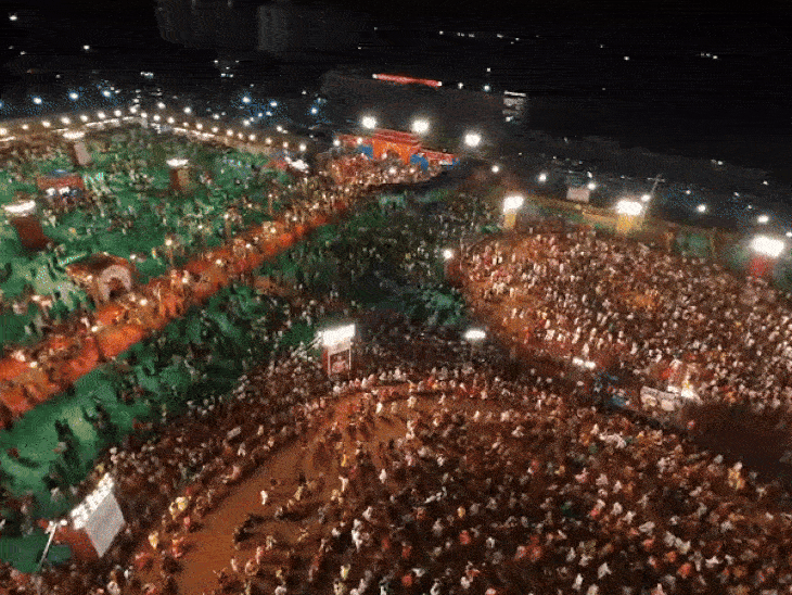 ड्रोन व्यू में अभिव्यक्ति-2025 की झलक।