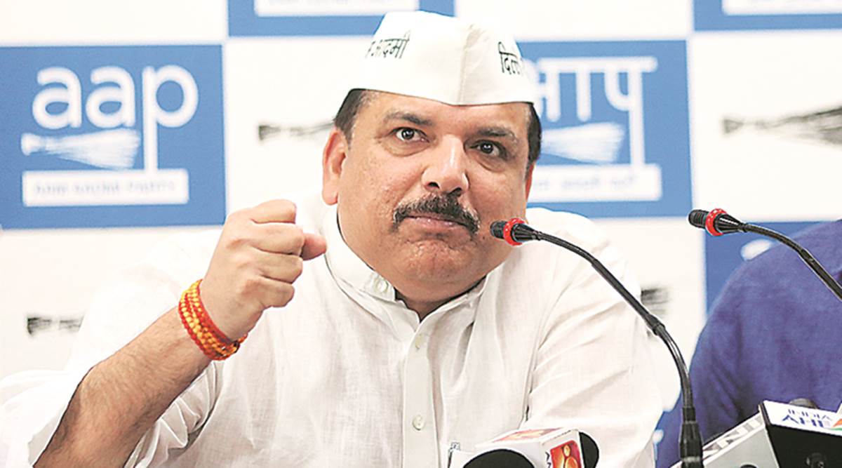 AAP के राज्यसभा संजय सिंह की फाइल फोटो।