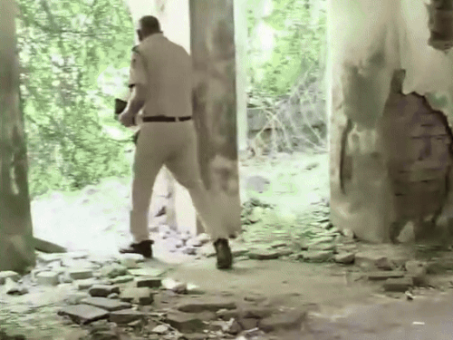 Police reached the place where the gang rape took place in the forest.
