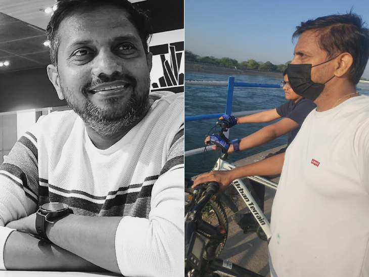 बेटे के साथ नरहरिभाई।