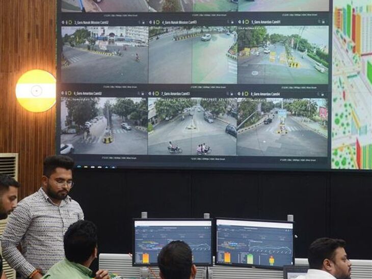 जालंधर बस स्टैंड के पास पुलिस लाइन में बना ट्रैफिक कंट्रोल रूम।