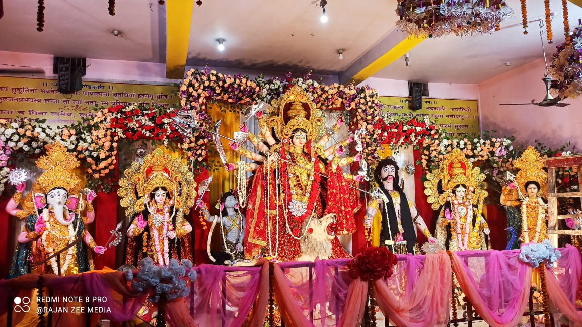 केवटी में बना माता रानी का भव्य प्रतिमा