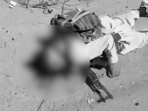 धमाके में मारे गए हमलावर की फुटेज।