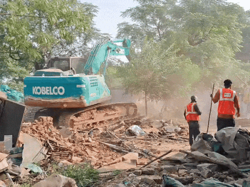 Action was taken to remove the colony in Chandigarh.