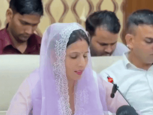 File photo of Palwal Zilla Parishad chairperson Rekha.