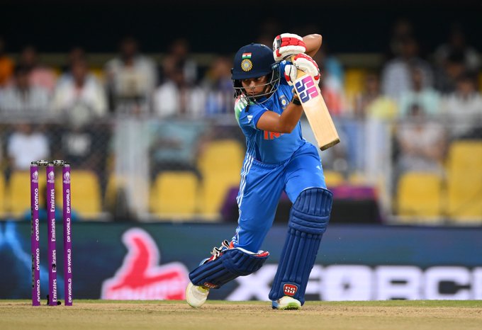 प्रतीका रावल ने चौके से भारतीय टीम का खाता खोला। (BCCI)