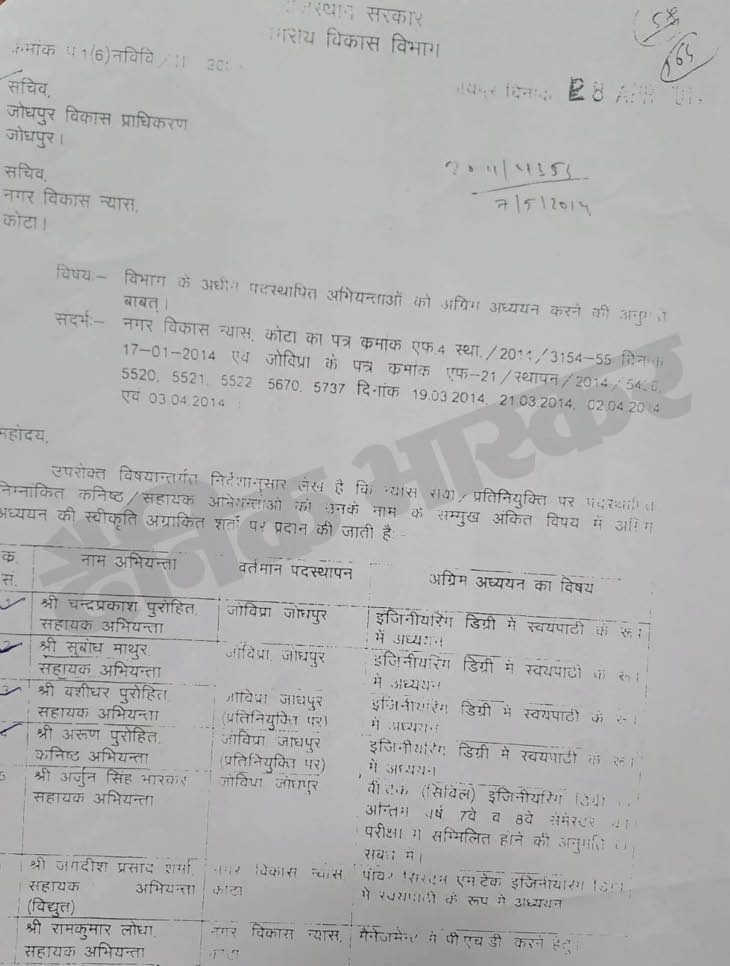डिस्टेंस एजुकेशन के लिए अनुमति मांगी गई थी। विभाग की ओर से अनुमति जारी भी कर दी गई थी।
