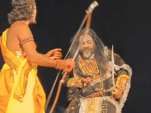 रावण के वध का दृश्य।