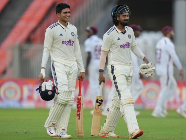 शुभमन गिल और केएल राहुल ने भारत को 100 रन के पार पहुंचाया। - Dainik Bhaskar