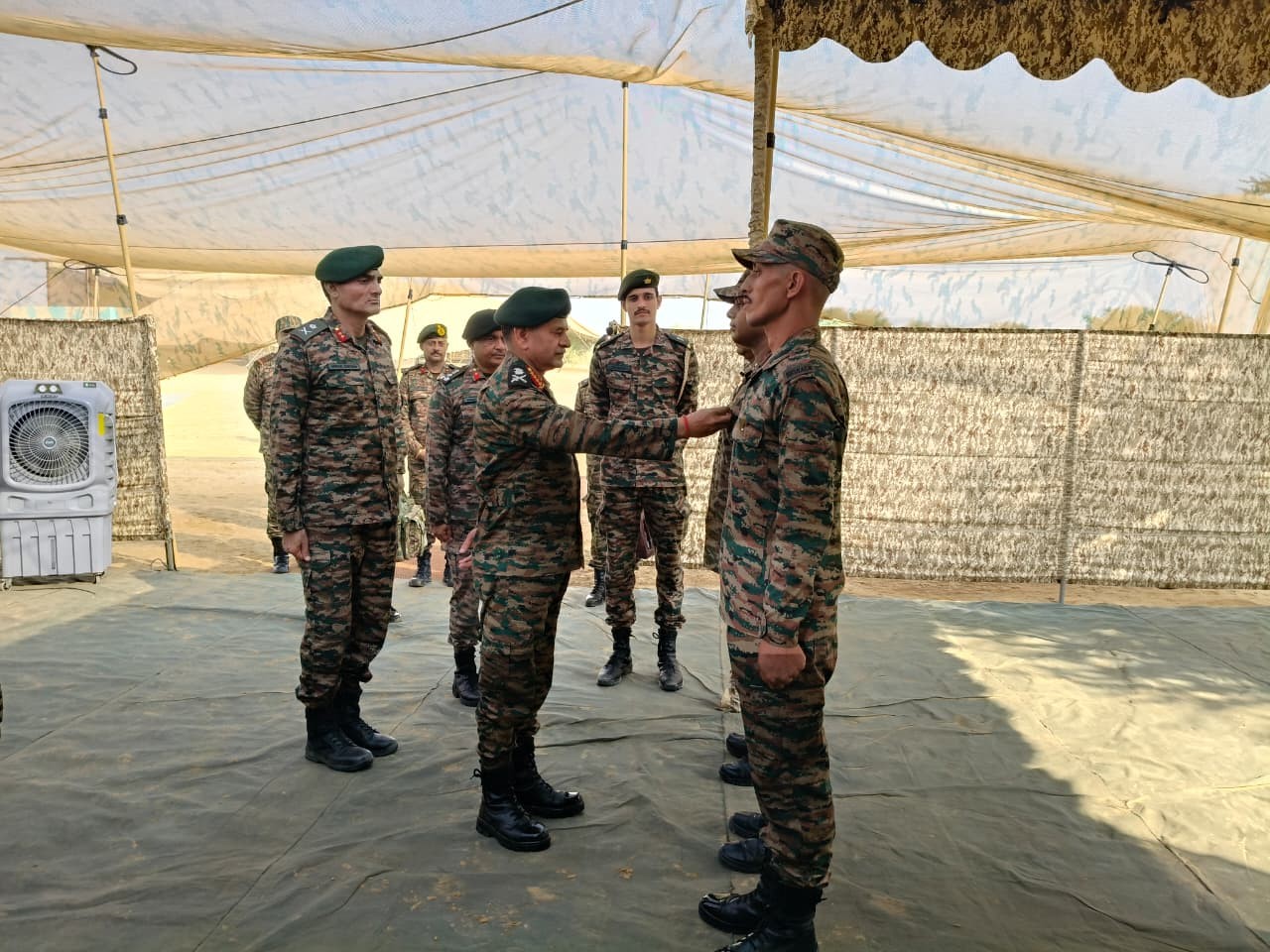 Army Chief General Upendra Dwivedi honored three officers who had done good work at Operation Sindoor.
