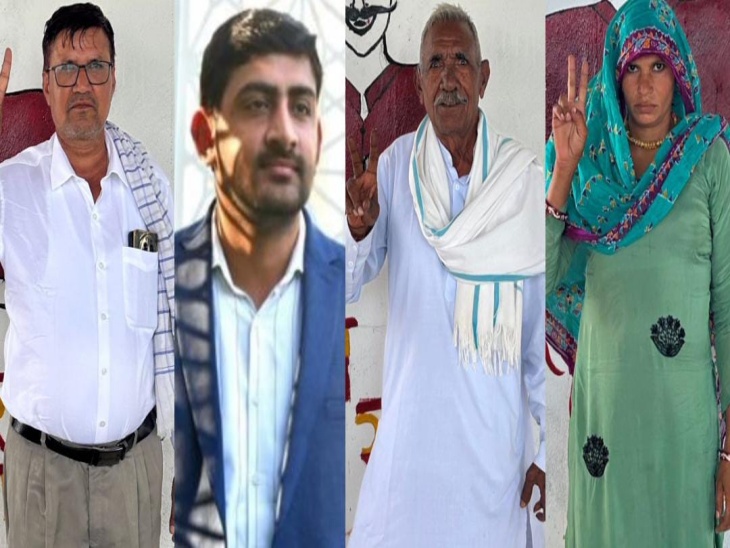 ये सरस डेयरी के निर्वाचित डायरेक्टर। बायें से दायीं तरफ दूसरे नंबर पर नितिन सांगवान हैं।