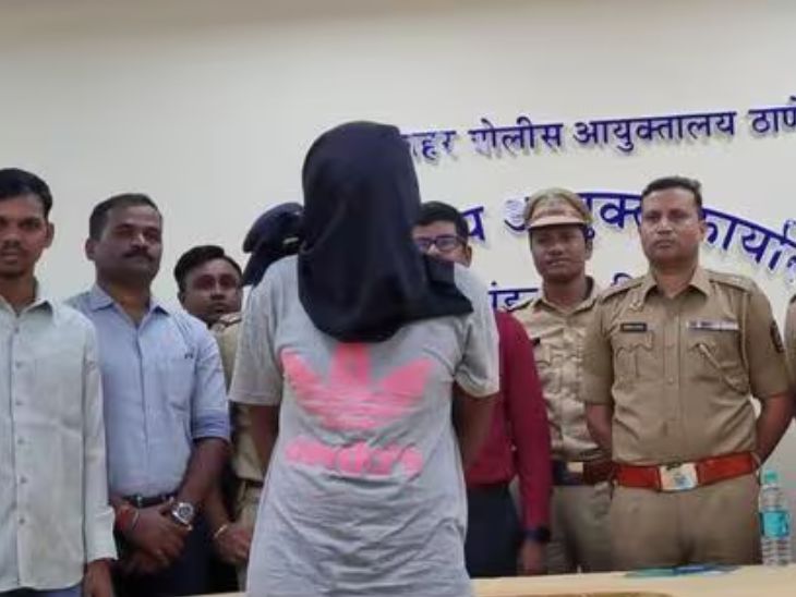 तस्वीर 20 सितंबर, 2023 की है, जब आरोपी को 6 साल की बच्ची के रेप-मर्डर मामले में बिहार के मधुबनी से गिरफ्तार किया गया था। - Dainik Bhaskar
