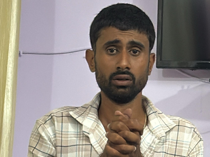 चाकसू पुलिस की गिरफ्त में आरोपी युवक।