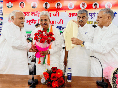 Rao Narendra Singh took over in Chandigarh Congress office on 6 October