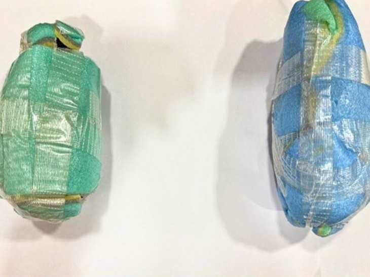 अमृतसर पुलिस ने बरामद किए हैंड ग्रेनेड।
