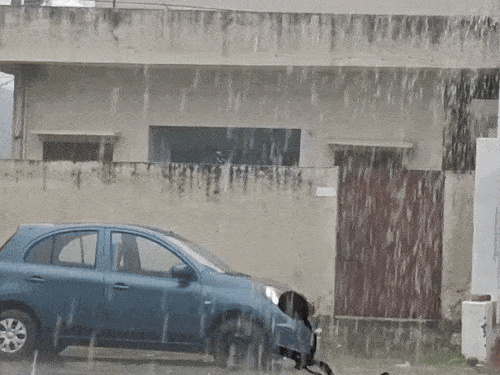 Heavy rains occurred in Haridwar.