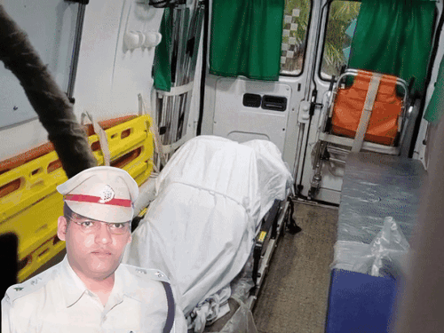 हरियाणा के IPS अफसर वाई पूरन कुमार ऑ की डेडबॉडी को चंडीगढ़ के सेक्टर 16 में स्थित अस्पताल में पोस्टमॉर्टम के लिए जाया गया है।। इनसेट में वाई पूरन कुमार की फाइल फोटो। - Dainik Bhaskar