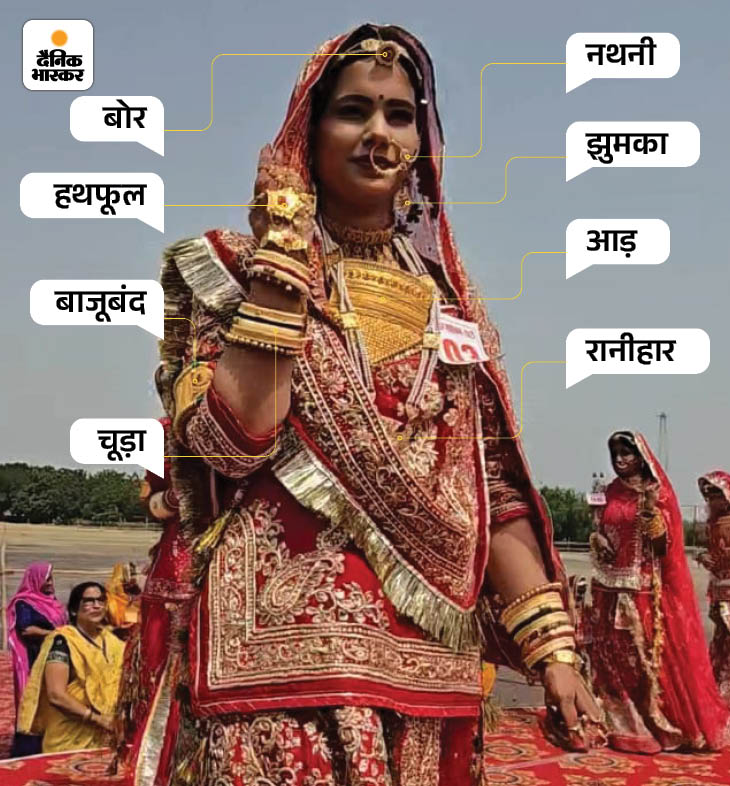 नक्षत्री ने थार महोत्सव में कॉम्पिटिशन के लिए करीब 52 लाख की ज्वेलरी पहनी।