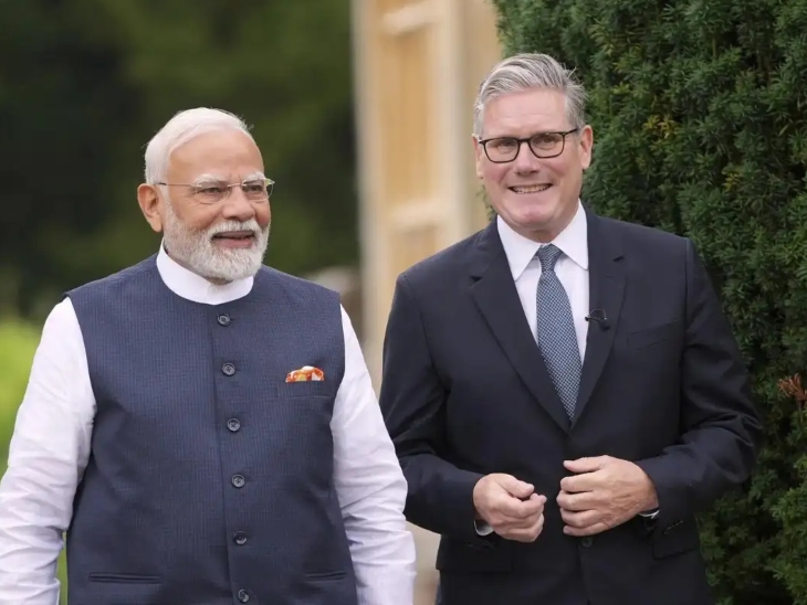 PM Modi visited Britain in July this year. - Dainik Bhaskar