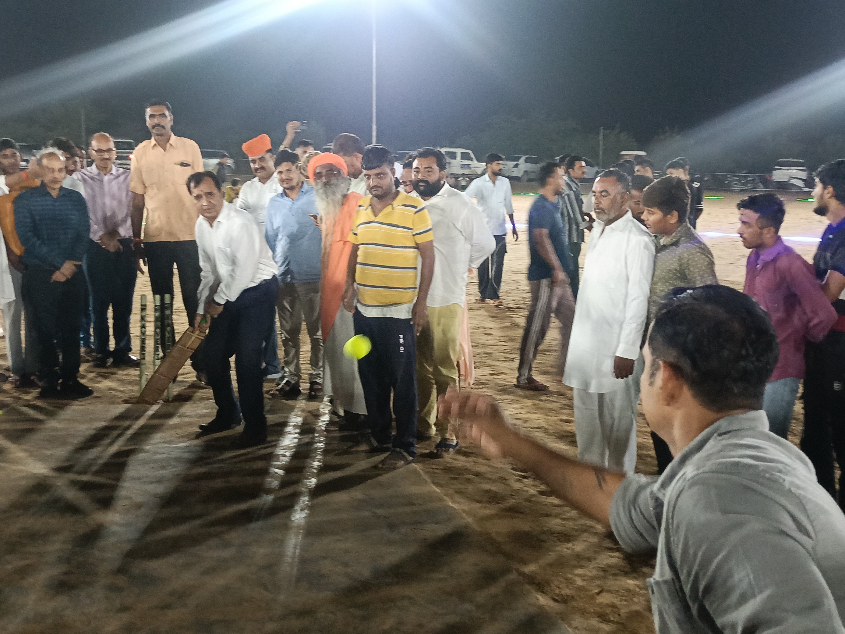 Night tennis ball competition in Kolayat