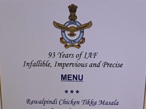 BJP national spokesperson Shehzad Poonawala has shared the Air Force Day dinner menu on Twitter. - Dainik Bhaskar