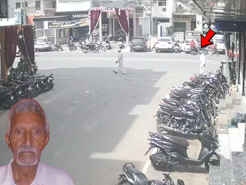 बोलेरो ने इतनी जोर से टक्कर मारी कि एसआई का पिता पास खड़ी बाइकों पर जाकर गिरा। बताया जा रहा है उनके सिर व कमर में चोट आई है।