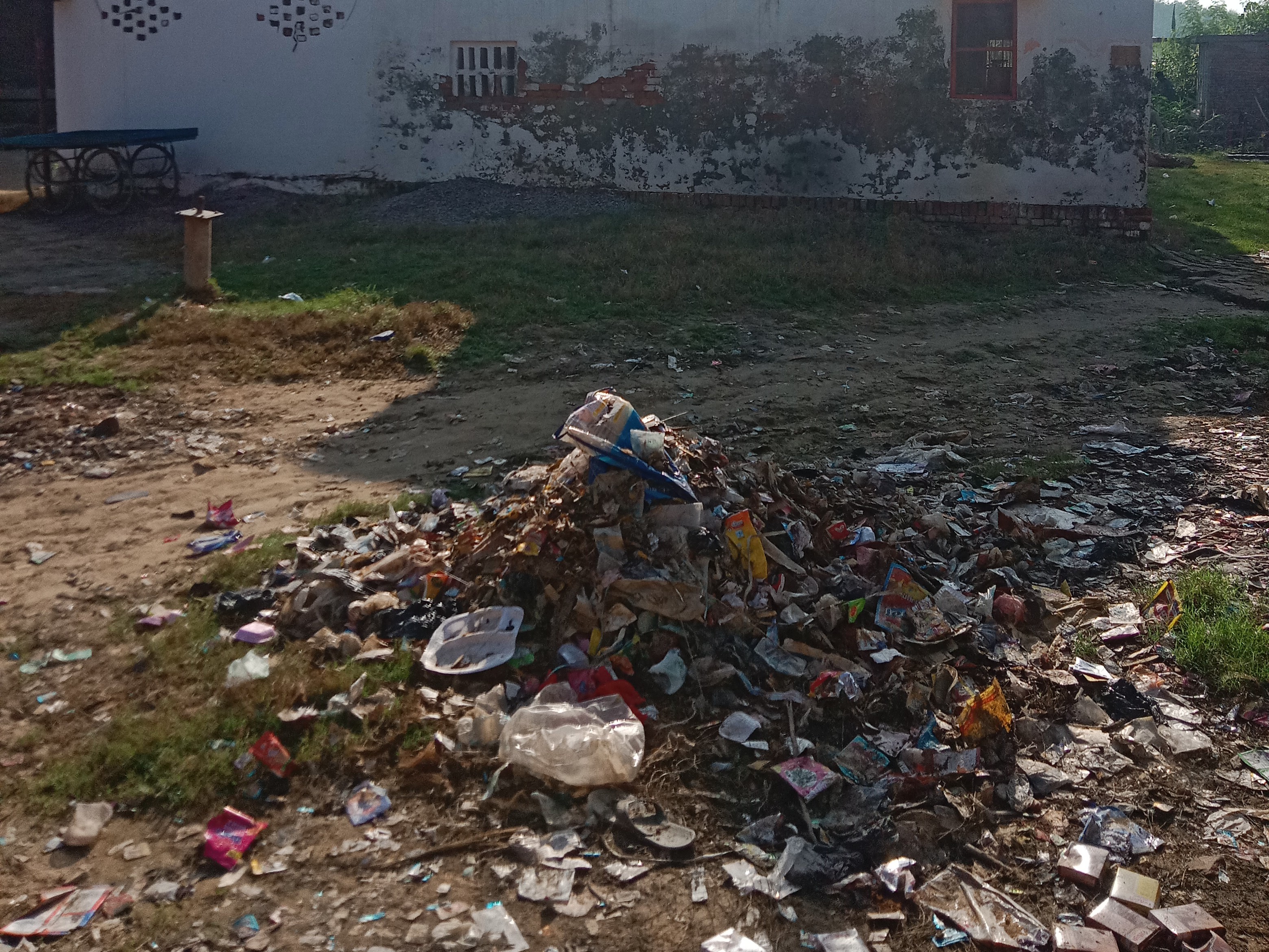 Garbage heap in Ram Janaki temple premises