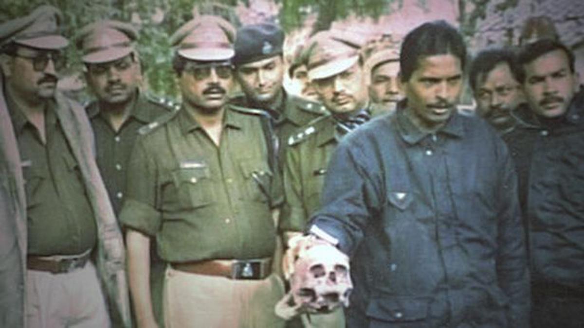 Raja Kolandar in police custody and human skull recovered from him.