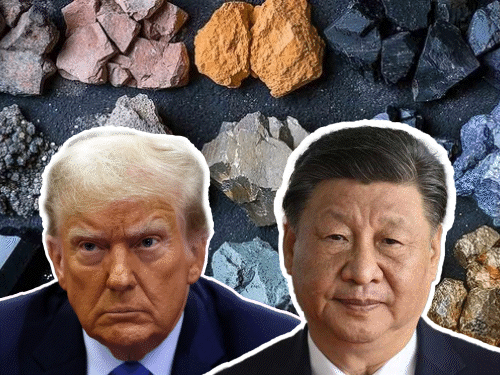 US China Tariff Controversy; Donald Trump Xi Jinping | Rare Minerals |  ट्रम्प का चीन पर 100% टैरिफ, 1 नवंबर से लागू: रेयर खनिज निर्यात पर कंट्रोल  से नाराज, कहा- चीन दुनिया