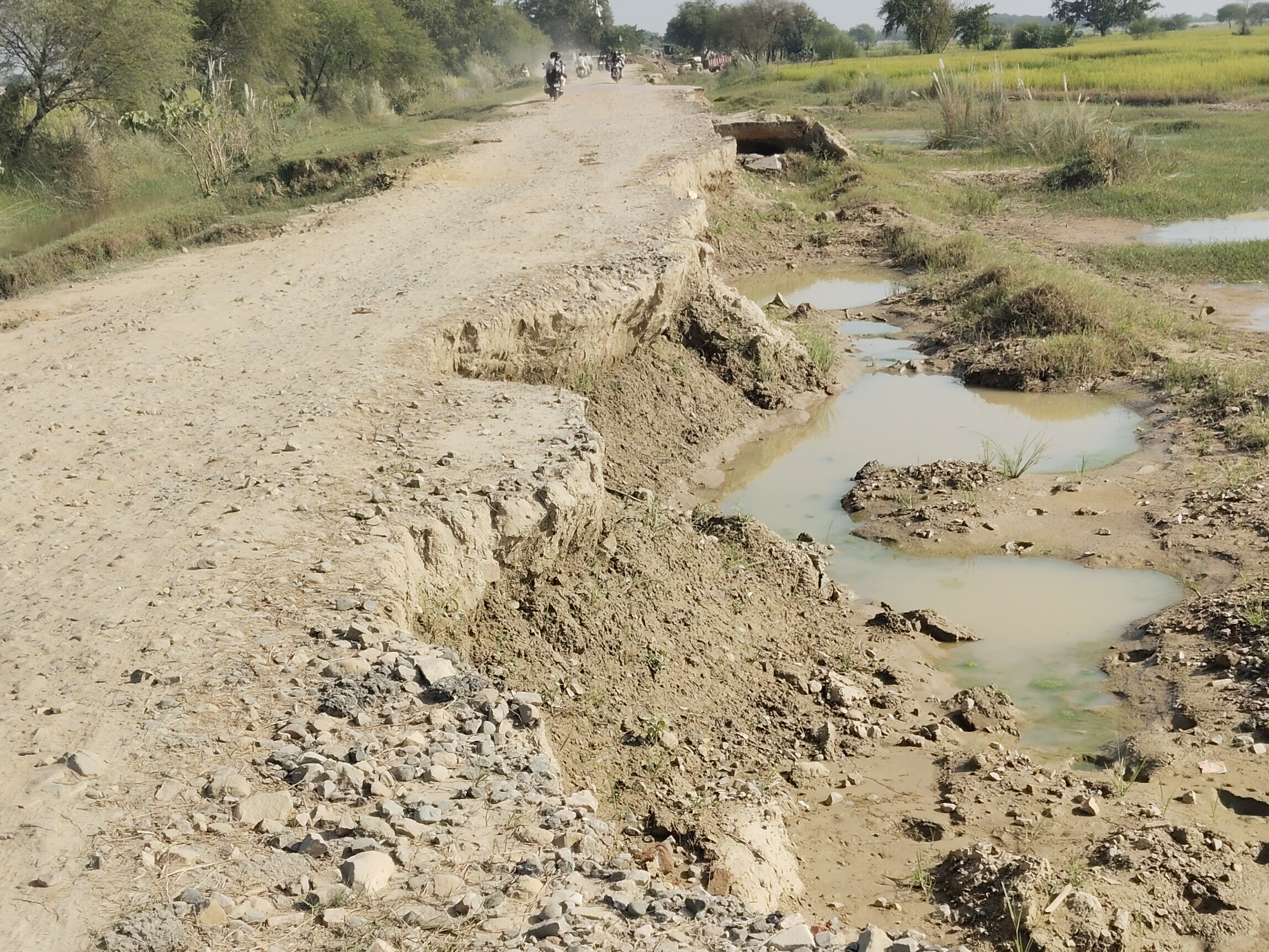 Malhipur-Bhinga road in Shravasti cut off by floods | श्रावस्ती में ...