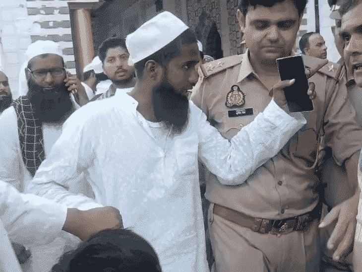 This is Maulana Ibrahim. His own wife and daughters were murdered by the students. Initially the police had detained him without any suspicion.