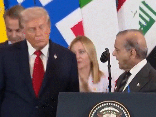 शरीफ ने करीब पांच मिनट तक संबोधित किया। इसके बाद ट्रम्प फिर पोडियम पर आए और शरीफ के भाषण को शानदार बताया।