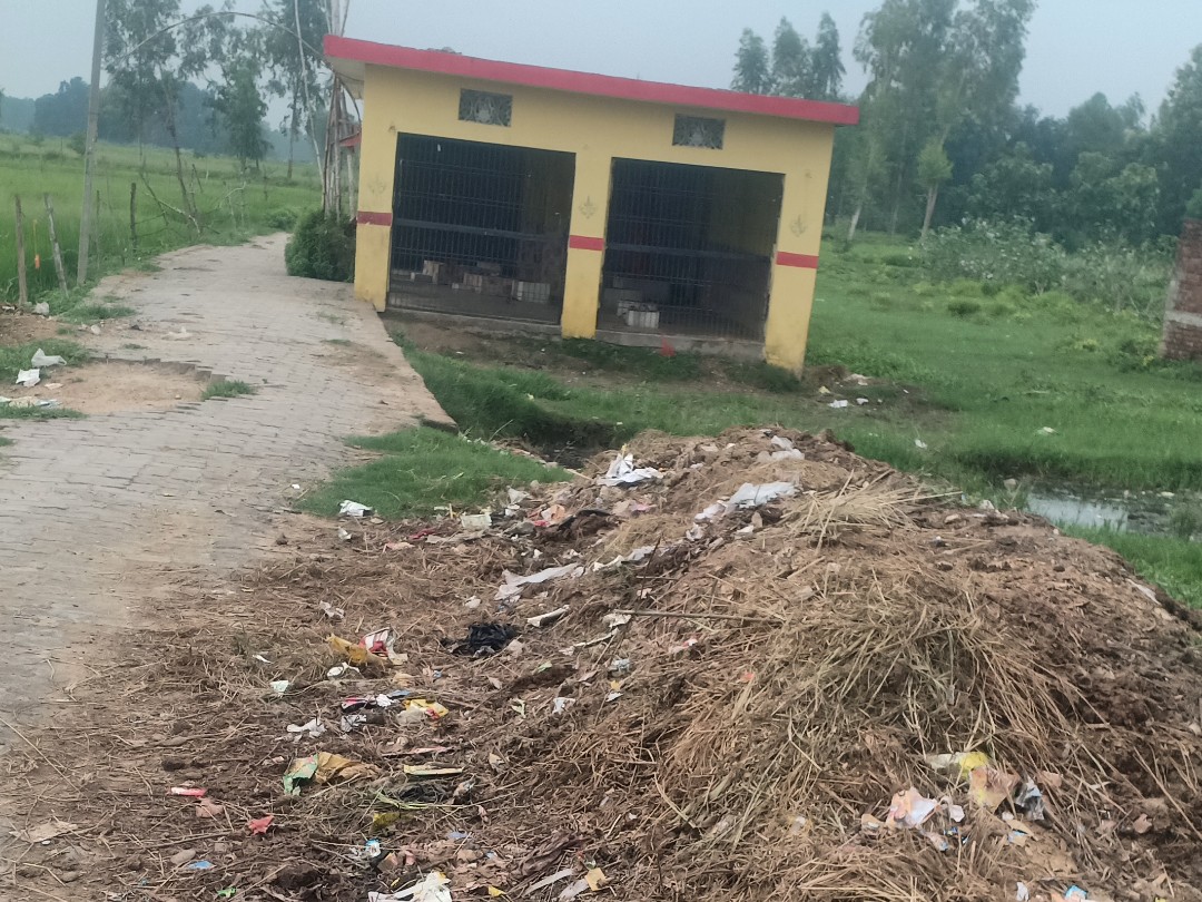 Garbage in front of Gaonwat Mata Temple