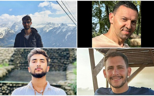 गाई इलौज, योसी शाराबी, बिपिन जोशी, डैनियल पेरेज के शव सोमवार को लाए गए थे।